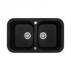 Гранітна мийка Adamant TWINS Антрацит