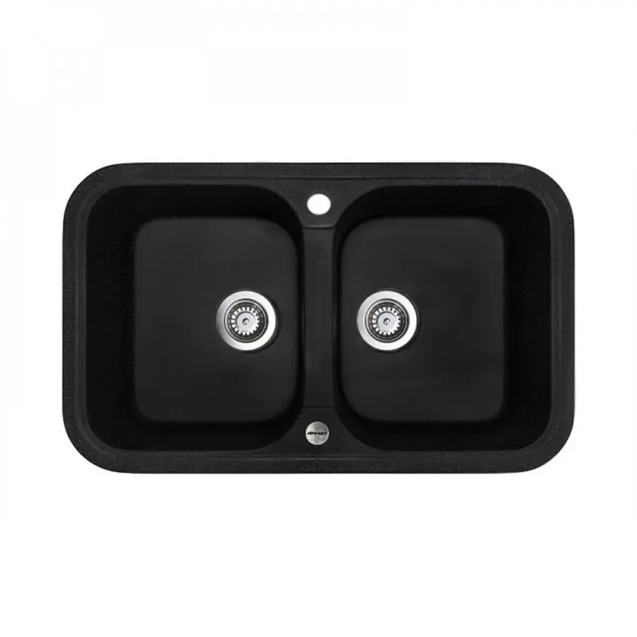 Гранітна мийка Adamant TWINS Антрацит