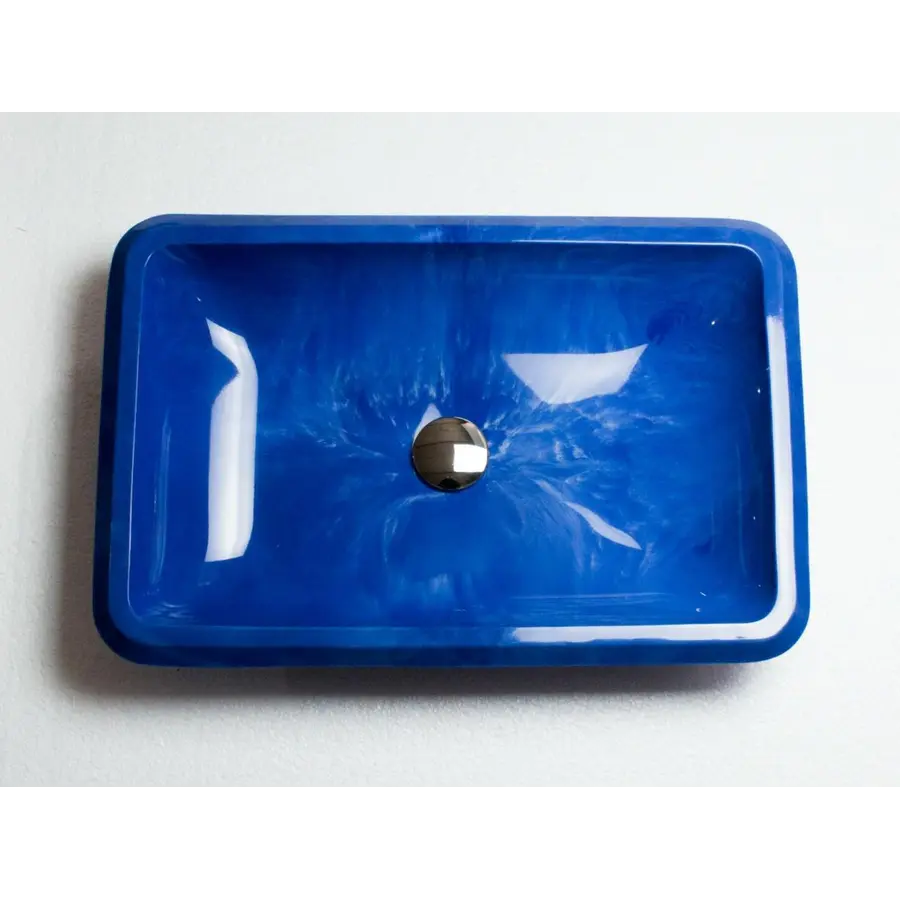 Умывальник врезной ADAMANT PLAIN 590Х390 SKY синий