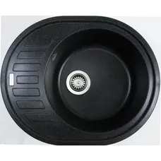 Гранітна кухонна мийка Adamant OVUM ЧОРНИЙ-03