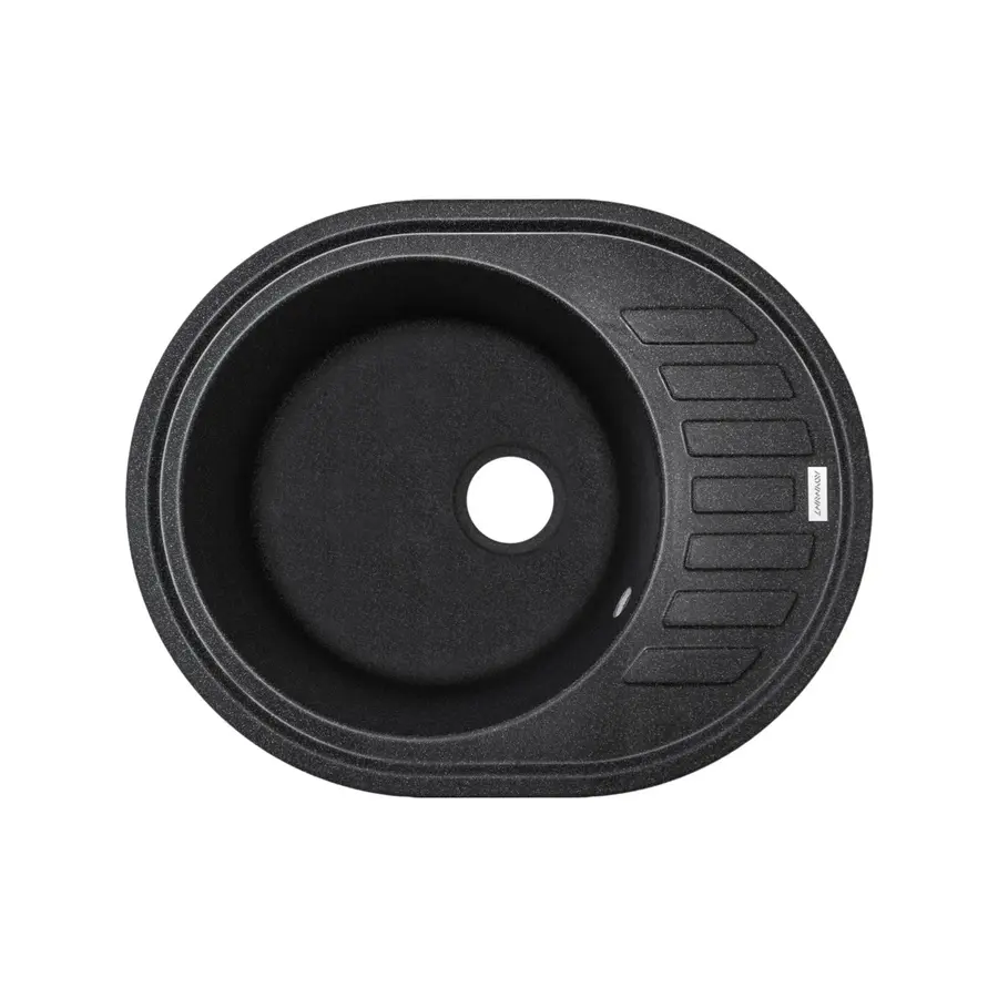 Гранітна кухонна мийка Adamant OVUM ЧОРНИЙ-03