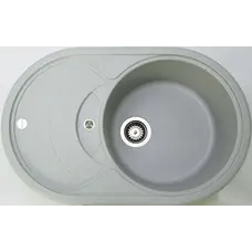Гранітна кухонна мийка Adamant SHELL СВІТЛО СІРИЙ-09