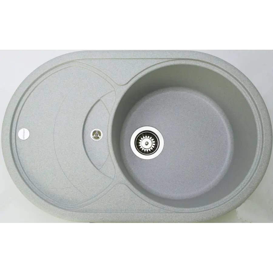 Гранітна кухонна мийка Adamant SHELL СВІТЛО СІРИЙ-09