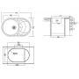 Гранитная кухонная мойка Adamant SHELL СВЕТЛО СЕРЫЙ-09