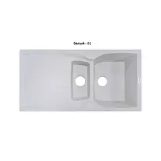 Гранітна кухонна мийка Adamant NEW LINE PLUS БІЛИЙ-01