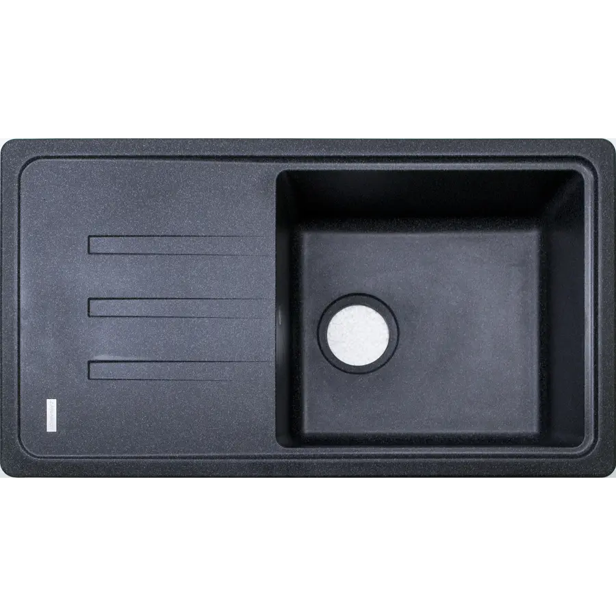 Гранітна кухонна мийка Adamant SLIM LONG BLACK-03