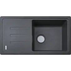 Гранітна кухонна мийка Adamant SLIM LONG СІРИЙ-04