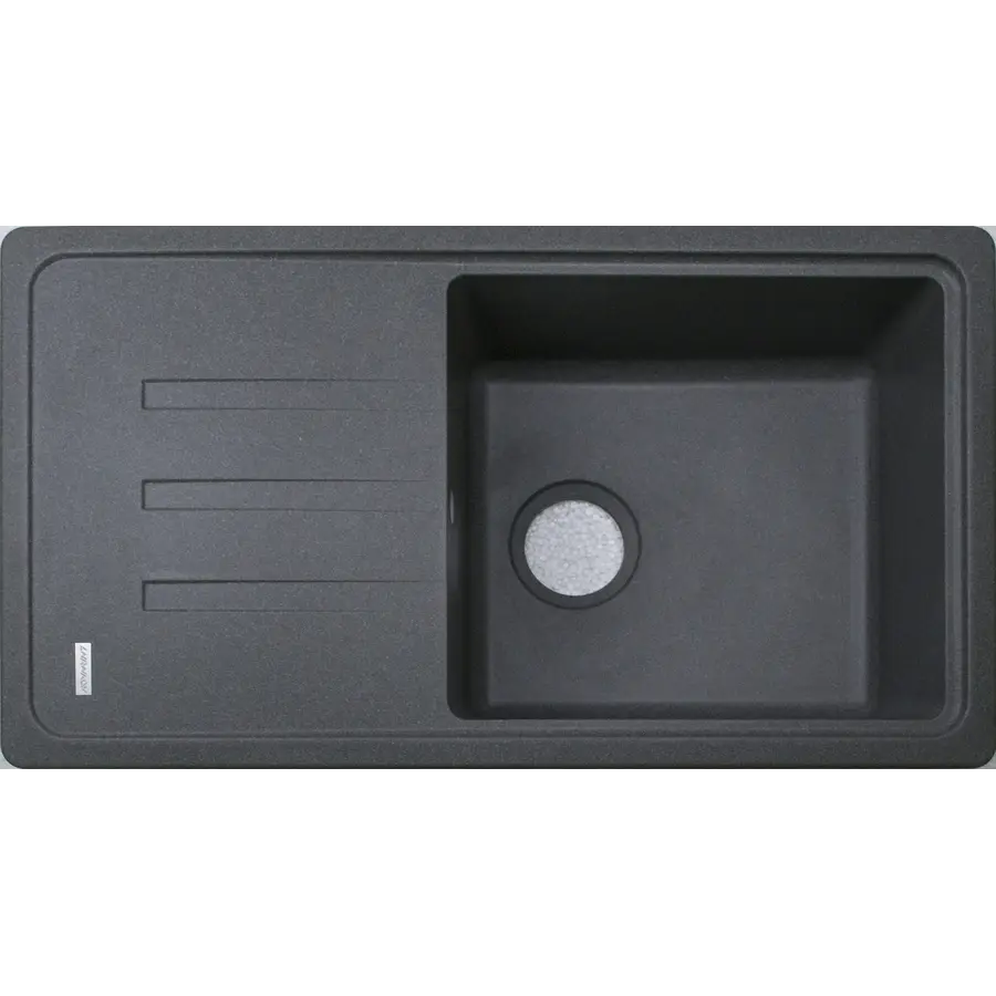 Гранітна кухонна мийка Adamant SLIM LONG СІРИЙ-04