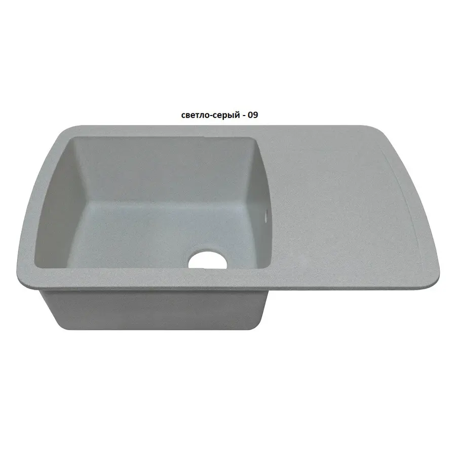 Гранітна кухонна мийка Adamant OPTIMAX СВІТЛО СІРИЙ-09
