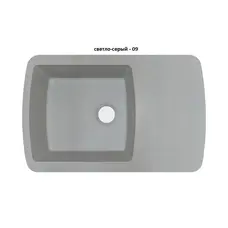 Гранітна кухонна мийка Adamant OPTIMAX СВІТЛО СІРИЙ-09