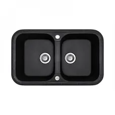 Гранітна мийка Adamant TWINS Чорний