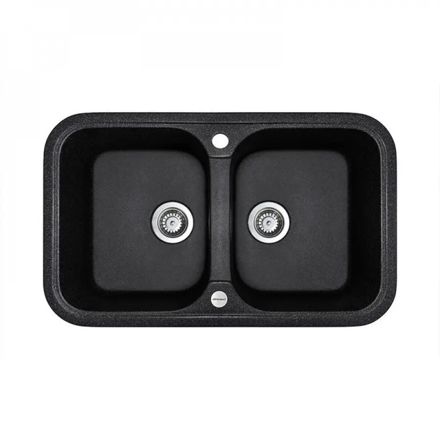 Гранітна мийка Adamant TWINS Чорний