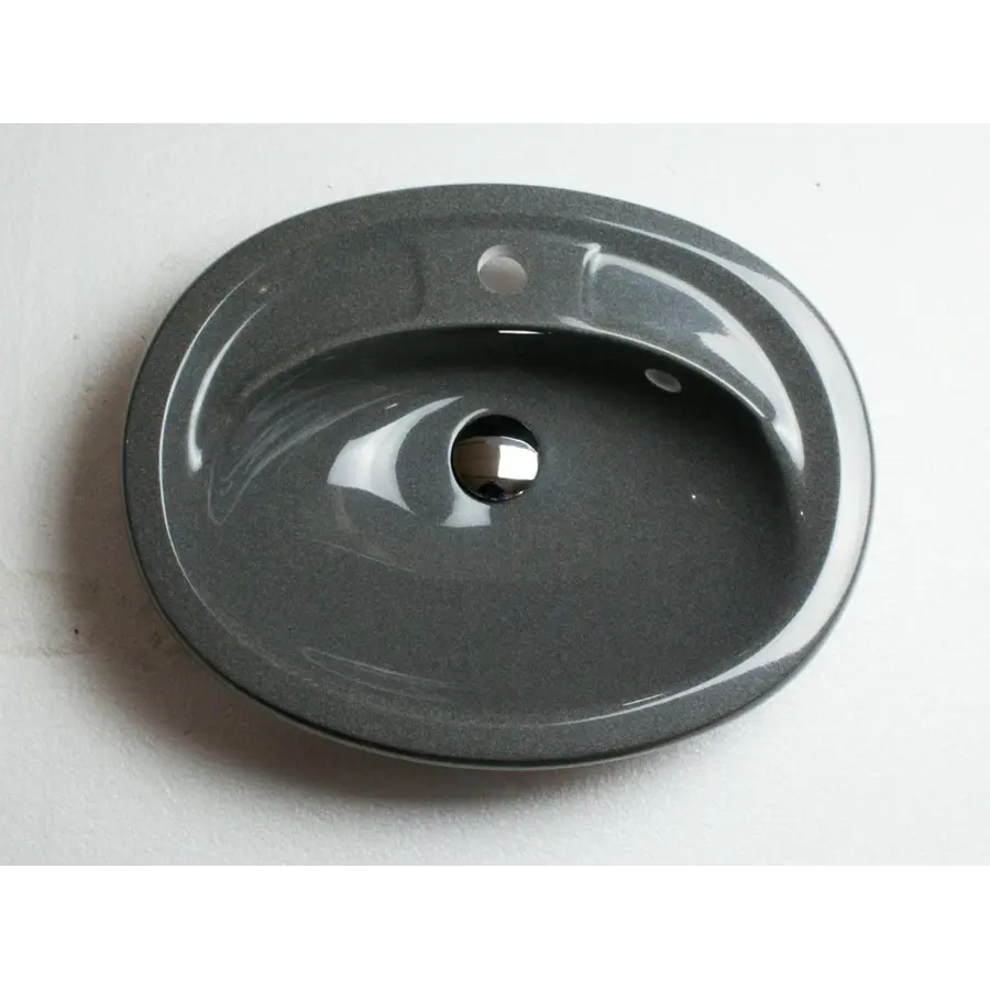 Умывальник врезной для ванной ADAMANT COMFY 540Х425 LIGHT GREY серого цвета