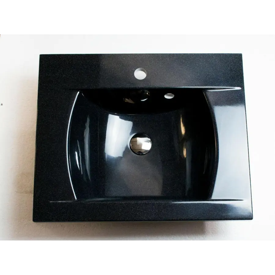 Умивальник накладний чорного кольору ADAMANT OVER-60 600Х490 BLACK