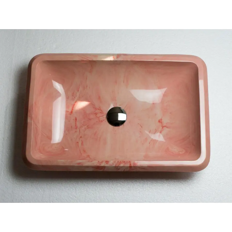 Умывальник врезной для ванны ADAMANT PLAIN 590Х390 PINK розовый