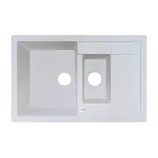 Гранітна кухонна мийка Adamant ANILA PLUS БІЛИЙ-01