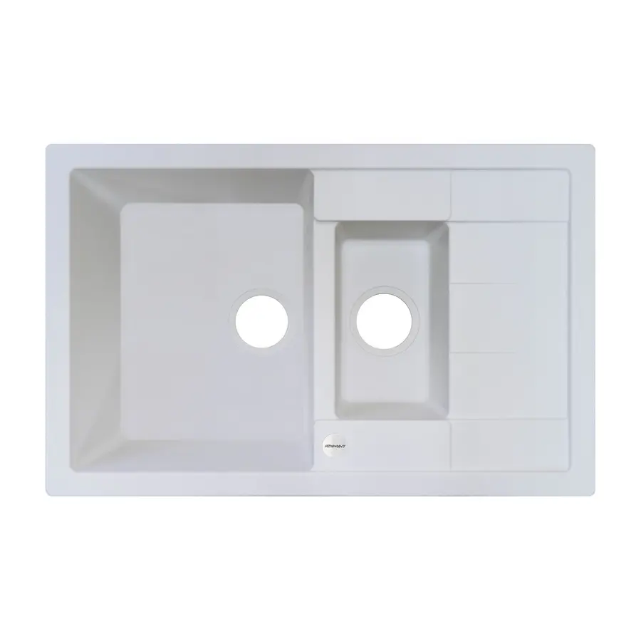 Гранітна кухонна мийка Adamant ANILA PLUS БІЛИЙ-01