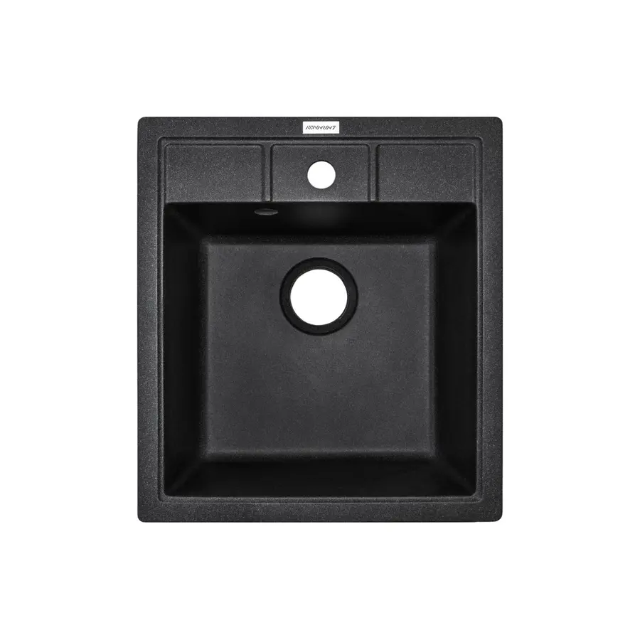 Гранітна кухонна мийка Adamant BRICK ЧОРНИЙ-03