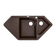 Гранітна кухонна мийка Adamant SPIRIT КОРИЧНЕВИЙ-05