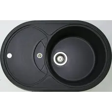 Гранітна кухонна мийка Adamant SHELL ЧОРНИЙ-03