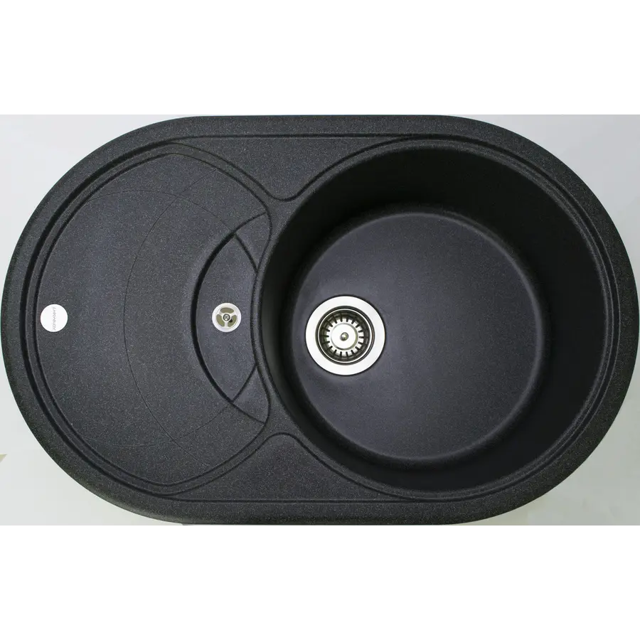 Гранітна кухонна мийка Adamant SHELL ЧОРНИЙ-03