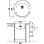 Гранітна кухонна мийка Adamant SUN IVORY-08