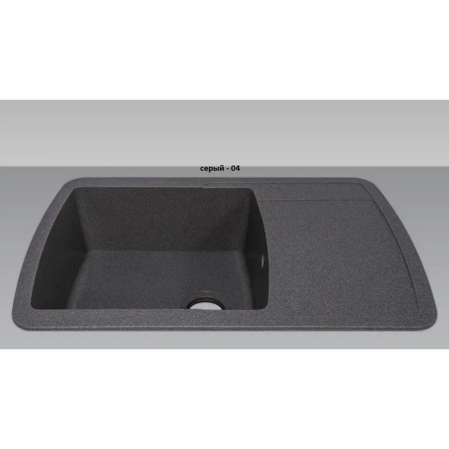 Гранітна кухонна мийка Adamant OPTIMAX СІРИЙ-04