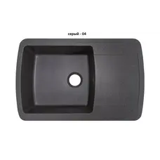 Гранітна кухонна мийка Adamant OPTIMAX СІРИЙ-04