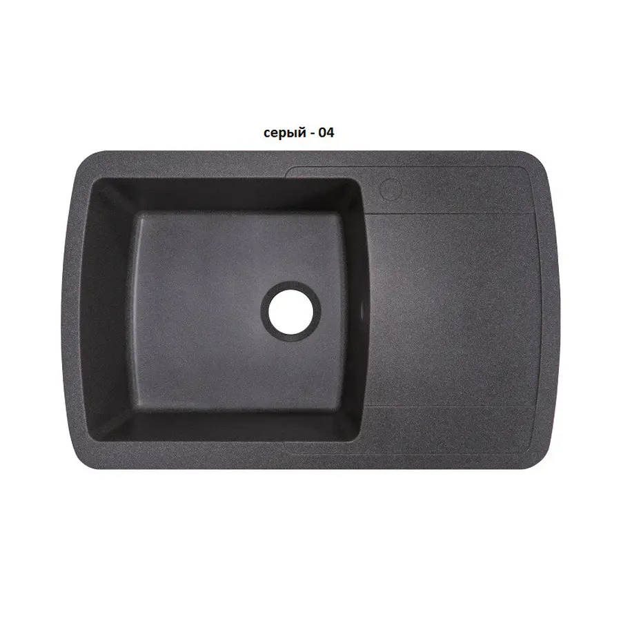 Гранітна кухонна мийка Adamant OPTIMAX СІРИЙ-04