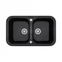 Гранітна мийка Adamant TWINS Чорний металік