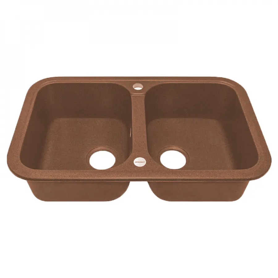 Гранітна мийка Adamant TWINS Терракота