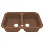 Гранітна мийка Adamant TWINS Терракота
