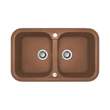 Гранітна мийка Adamant TWINS Терракота