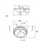 Умивальник для ванної врізний світло- сірий ADAMANT COMFY 540Х425 OLD STONE