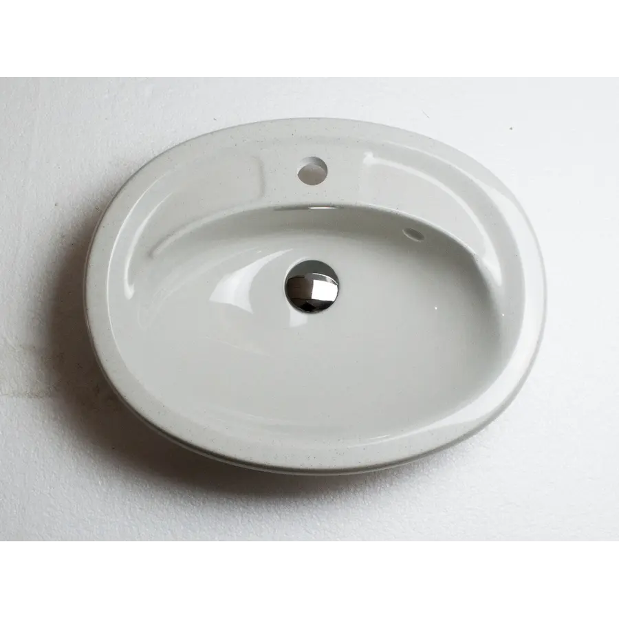 Умывальник для ванной врезной светло- серый ADAMANT COMFY 540Х425 OLD STONE