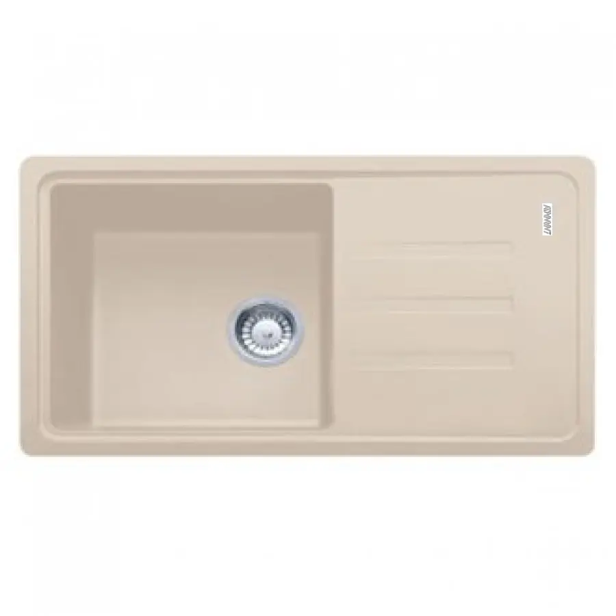 Гранітна кухонна мийка Adamant SLIM LONG біла