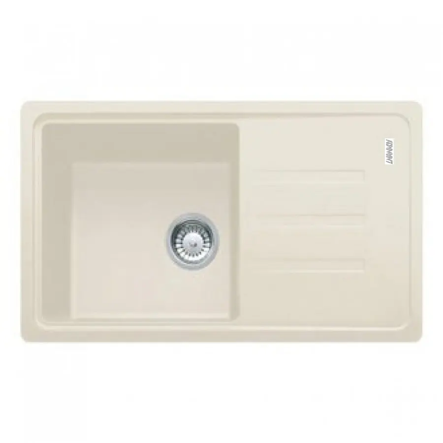 Гранітна кухонна мийка Adamant SLIM LONG біла