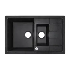 Гранітна кухонна мийка Adamant ANILA PLUS ЧОРНИЙ-03