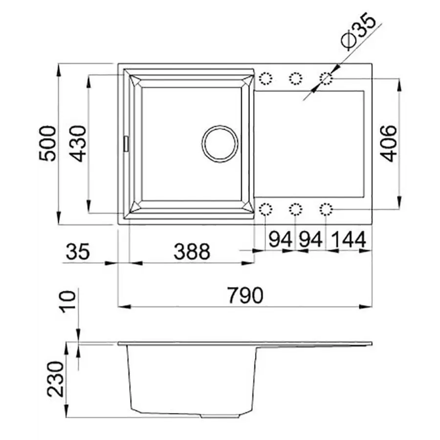 Гранітна кухонна мийка Adamant HORIZON MOKKO-12