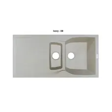 Гранітна кухонна мийка Adamant NEW LINE PLUS IVORY-08