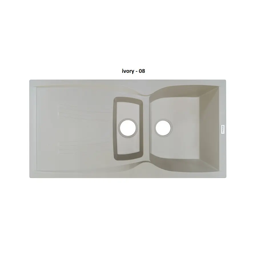 Гранитная кухонная мойка Adamant NEW LINE PLUS IVORY-08