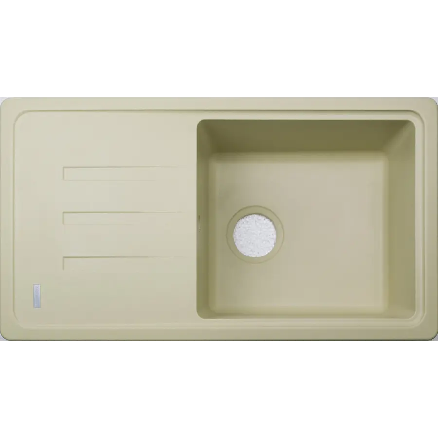 Гранітна кухонна мийка Adamant SLIM LONG IVORY-08