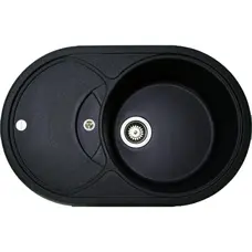 Гранітна мийка Adamant SHELL ЧОРНИЙ Металік