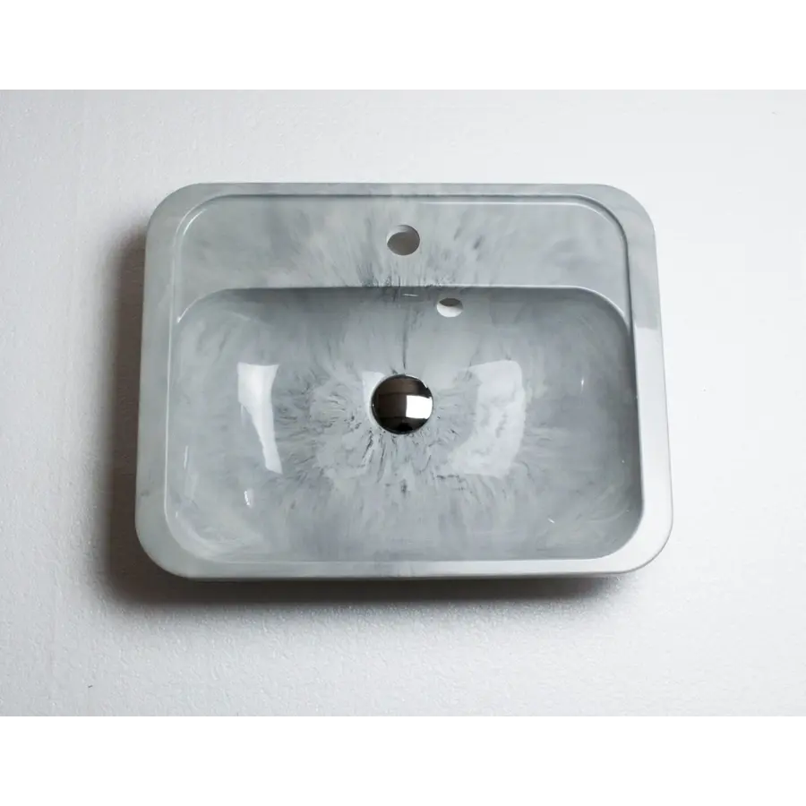 Умывальник врезной ADAMANT OPTION 550Х430 WHITE & BLACK (оригинальный)