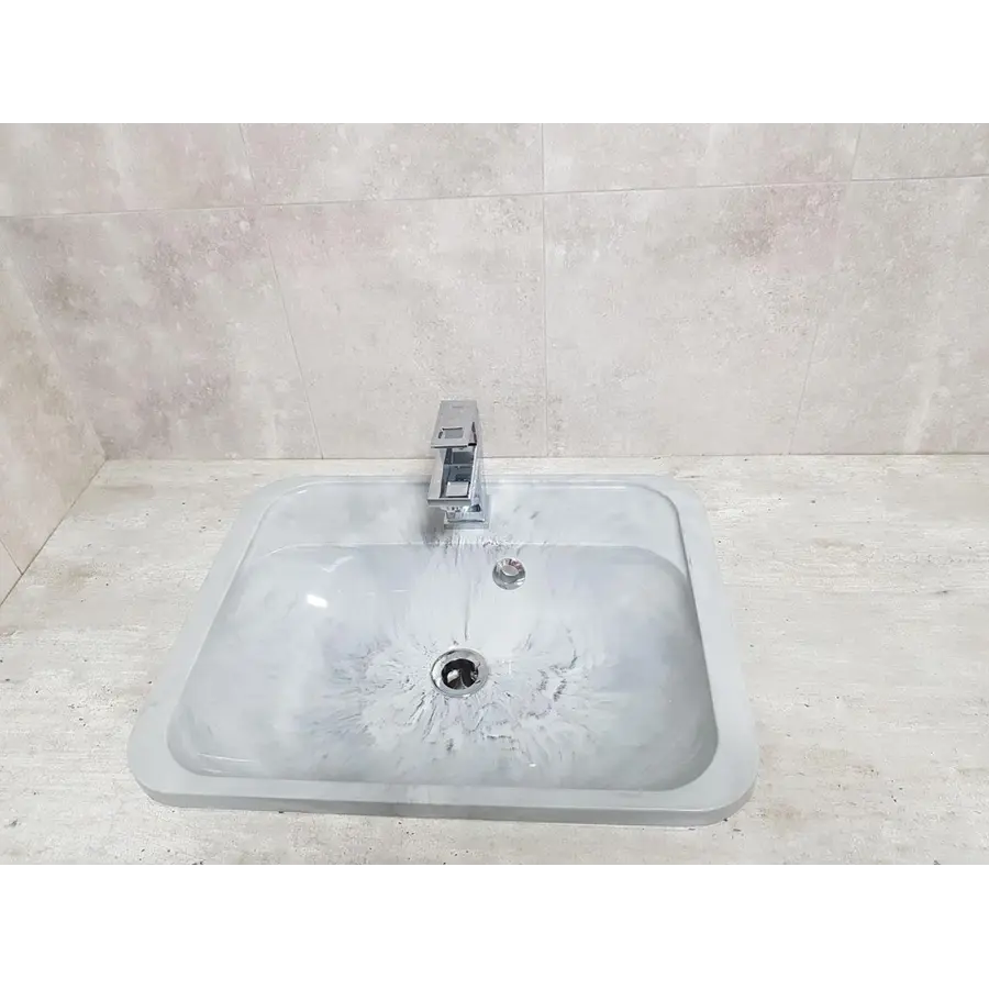 Умывальник врезной ADAMANT OPTION 550Х430 WHITE & BLACK (оригинальный)