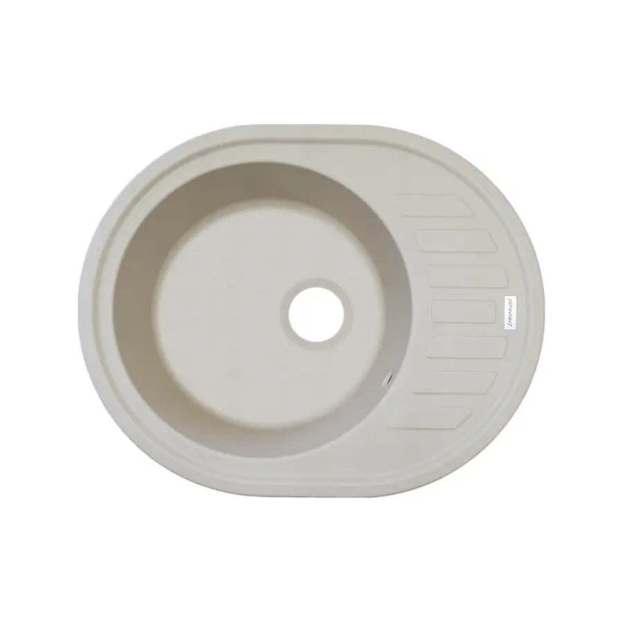 Гранітна кухонна мийка Adamant OVUM біла