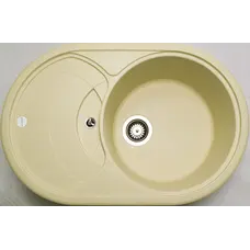 Гранітна кухонна мийка Adamant SHELL IVORI-08