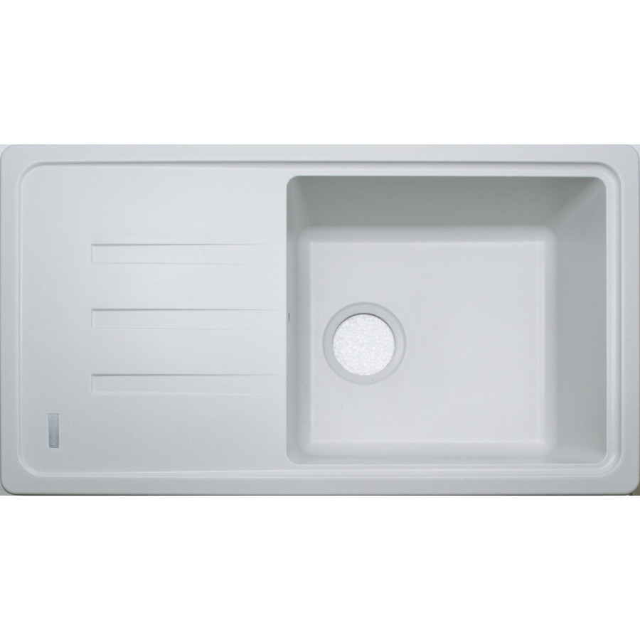 Гранітна кухонна мийка Adamant SLIM LONG WHITE-01