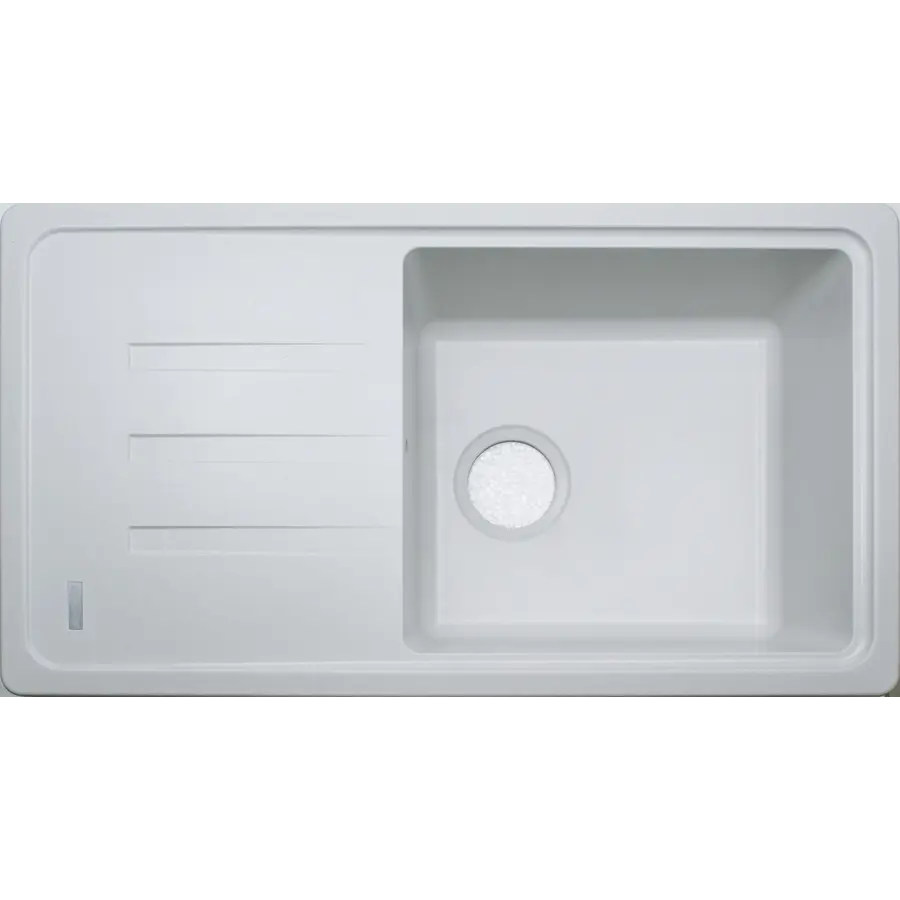 Гранітна кухонна мийка Adamant SLIM LONG WHITE-01