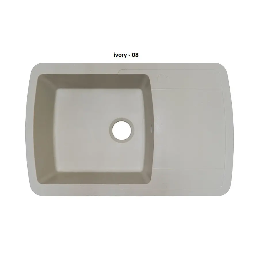 Гранітна кухонна мийка Adamant OPTIMAX IVORY-08